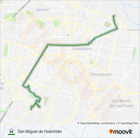 Mapa de C123 - CENTRO SUR de autobús