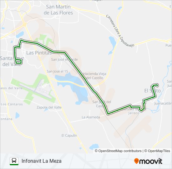 Mapa de C116 - PINTAS de autobús