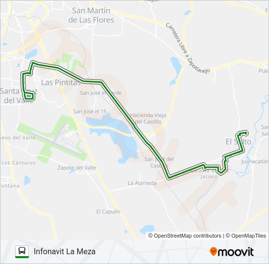 Mapa de C116 - PINTAS de autobús