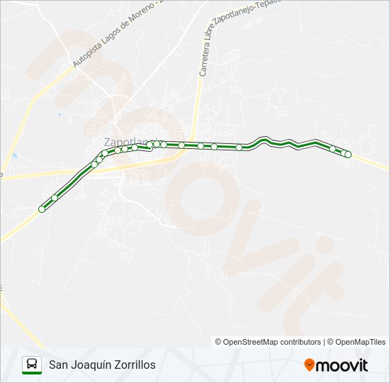 Mapa de RUTA 2 de autobús