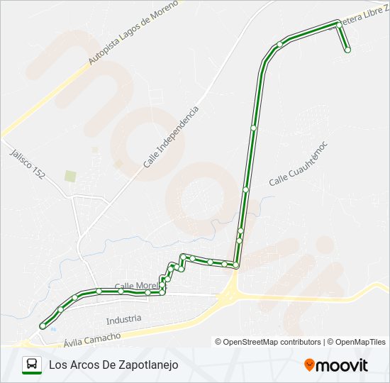 Mapa de RUTA 1 de autobús