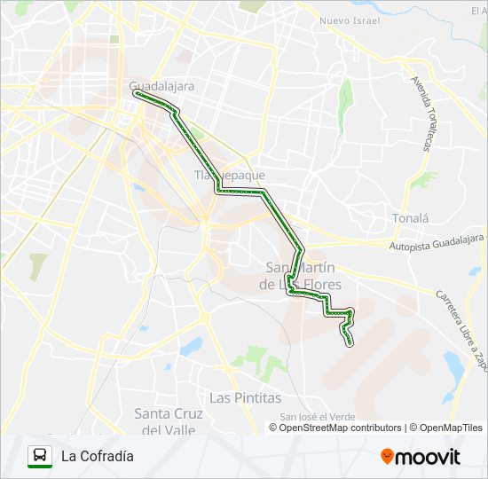 Mapa de C96 - COFRADÍA de autobús
