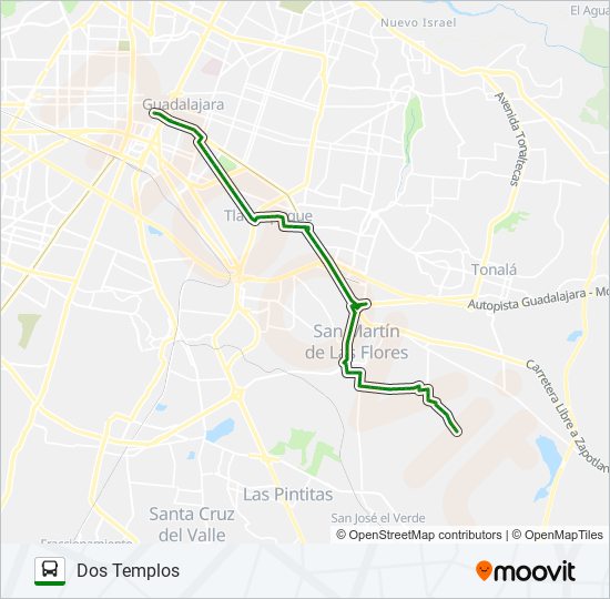 Mapa de C96 - SANTIBÁÑEZ de autobús