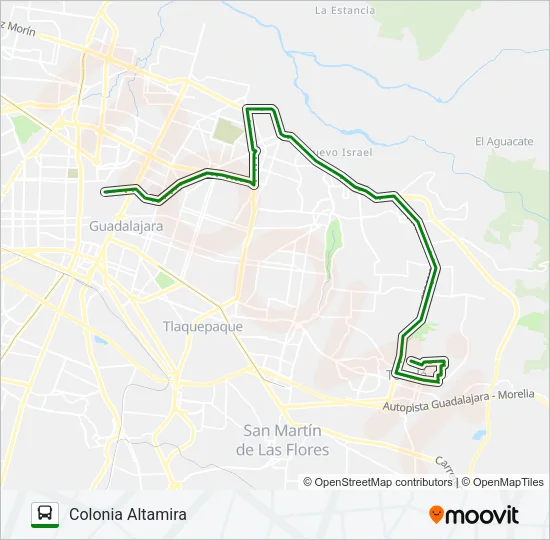 Mapa de C27 de autobús