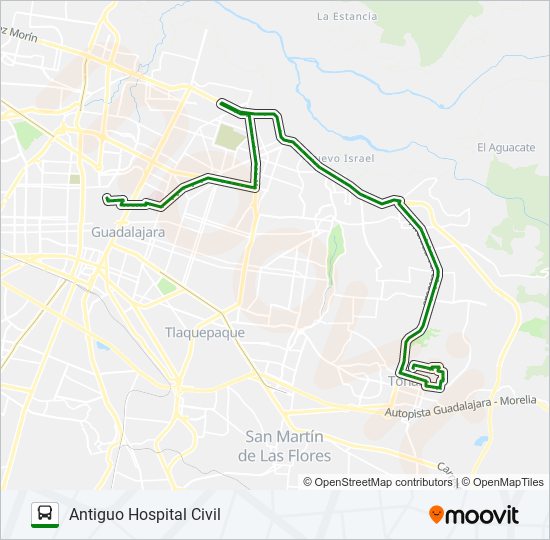 Mapa de C27 de autobús