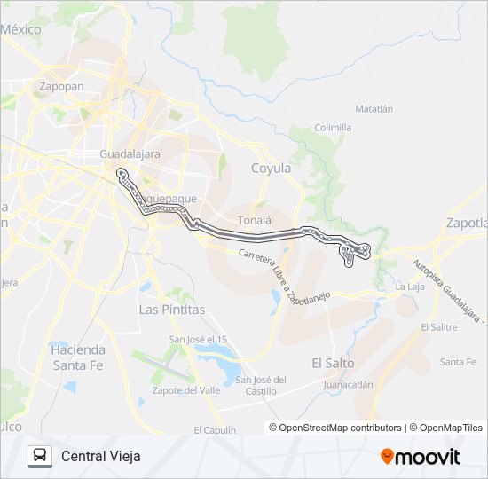 Mapa de PALMAS de autobús