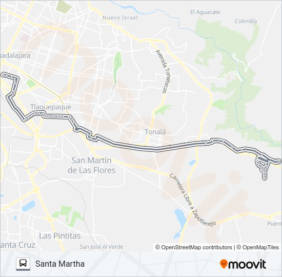 Mapa de PALMAS de autobús