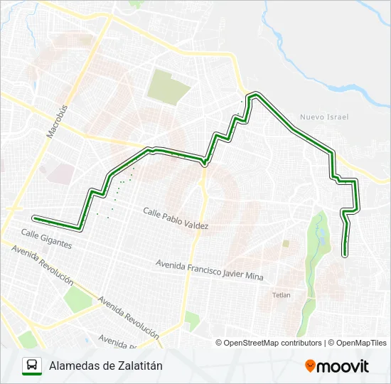 Mapa de C32 de autobús