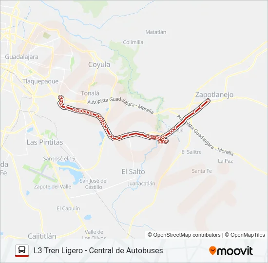 T21/C01 - CENTRAL NUEVA Bus Line Map