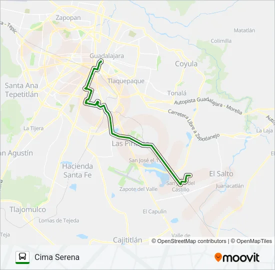 C15 - REYES Bus Line Map