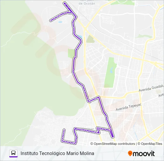 A12 Bus Line Map
