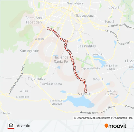 T13-D Bus Line Map