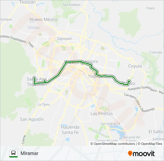 Mapa de C139 de autobús