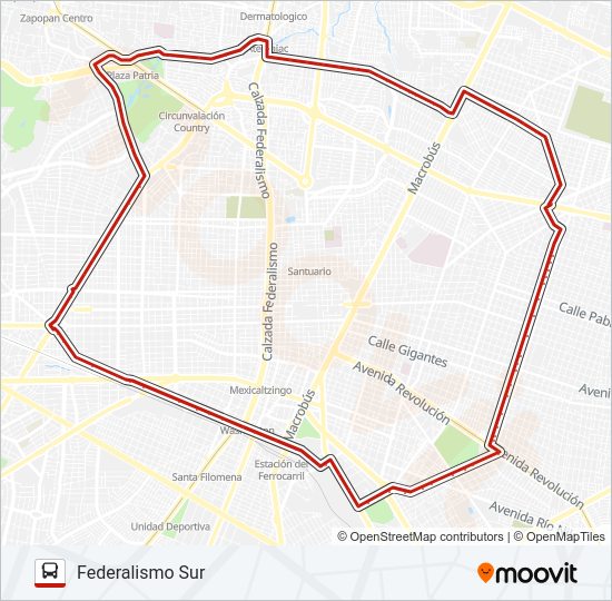 Mapa de T18-A - LÓPEZ MATEOS de autobús