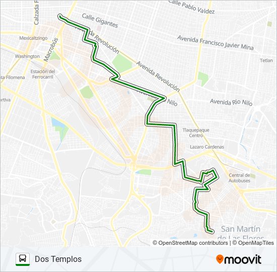 Mapa de C87 (647) de autobús