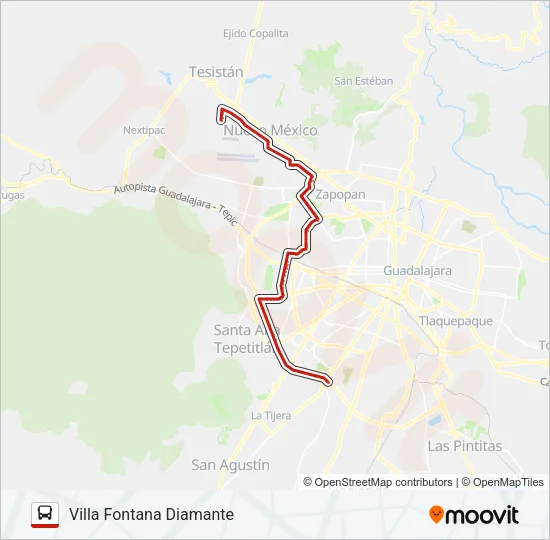 T17-A Bus Line Map