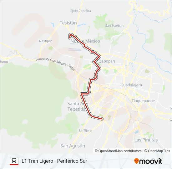 T17-A Bus Line Map