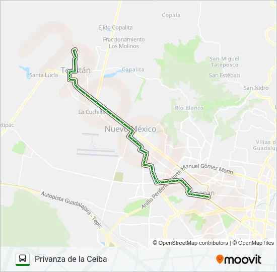 T16-B/C07 - CEIBA Bus Line Map