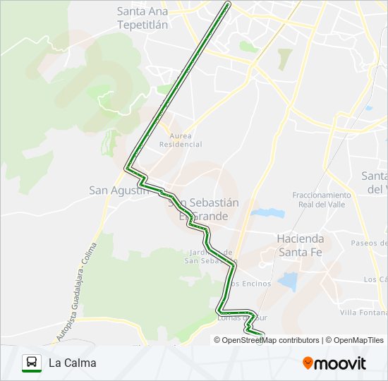 C128 (182) bus Line Map