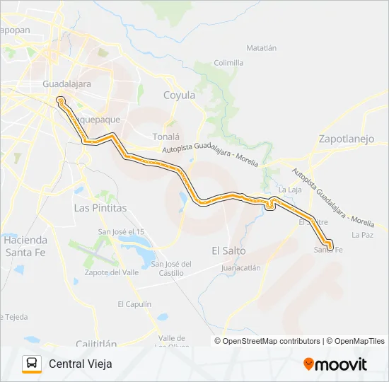 SANTA FE Bus Line Map