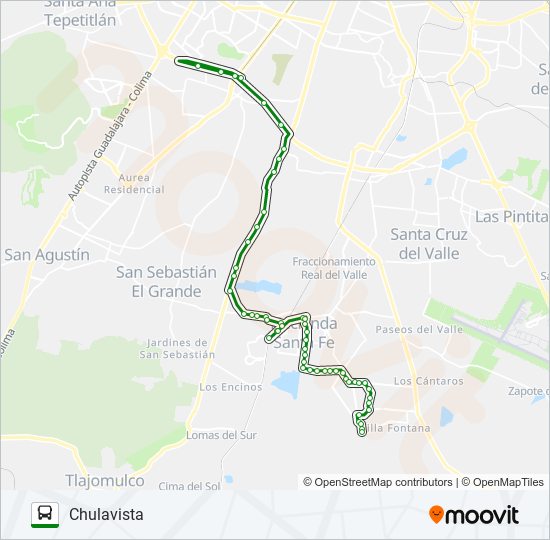 Mapa de C40 - NARANJA de autobús