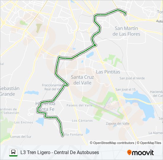 Mapa de C41 - AMARILLA de autobús