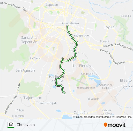 Mapa de C111-V3 - CHULAVISTA de autobús