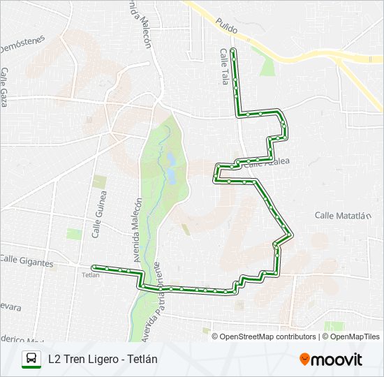 Mapa de C38 - ZALATITÁN de autobús