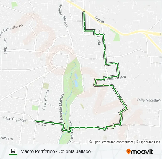 C38 - ZALATITÁN Bus Line Map