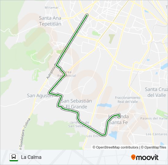C127-A (183-A) Bus Line Map