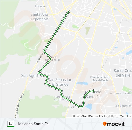 C127-A (183-A) Bus Line Map