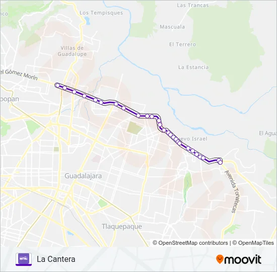 EXP Bus Line Map