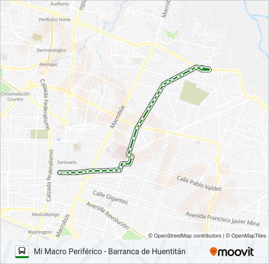 Mapa de C142 de autobús