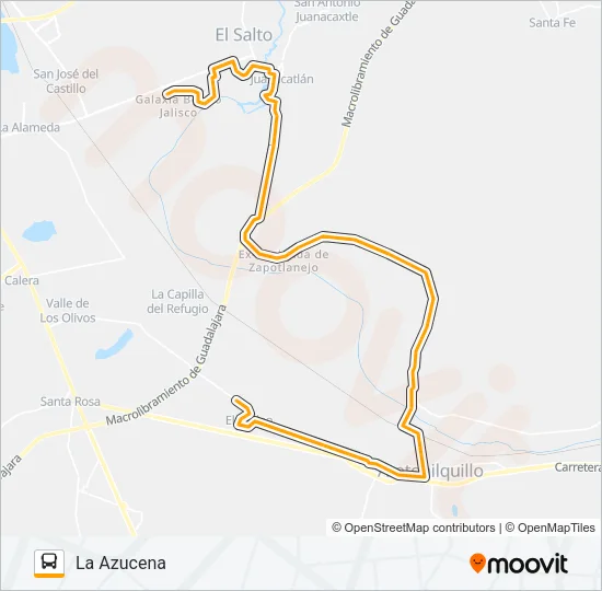 ATEQUIZA Bus Line Map
