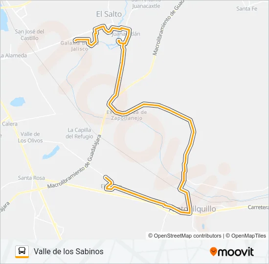 ATEQUIZA Bus Line Map