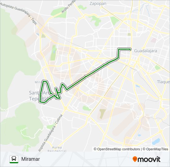 Mapa de T10/C01 - BRISEÑO de autobús