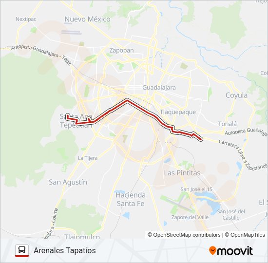Mapa de T04-B (59-A) de autobús