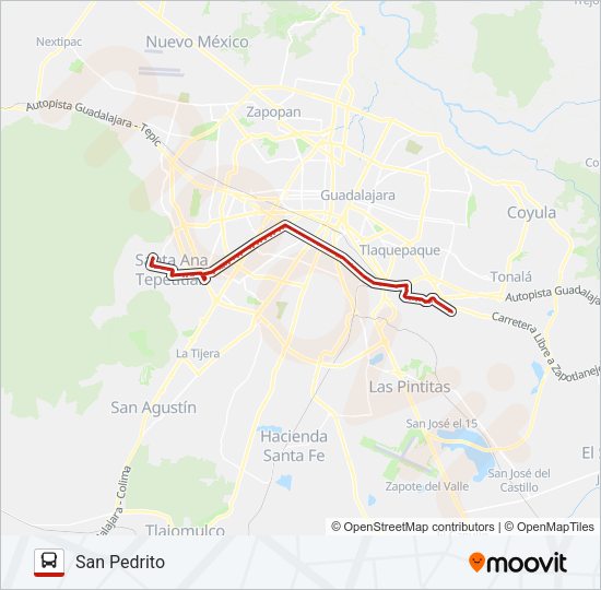 Mapa de T04-B (59-A) de autobús