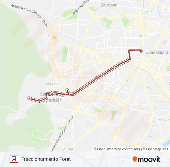 T10 Bus Line Map