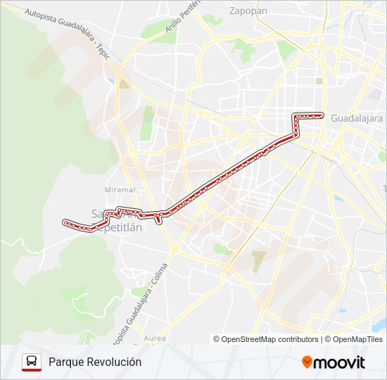 Mapa de T10 de autobús