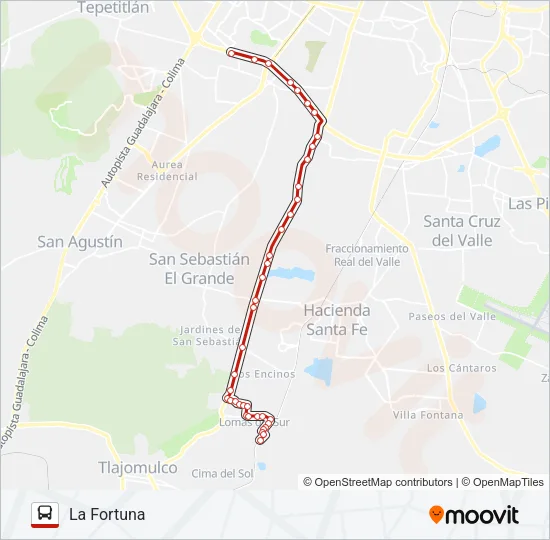 T10 Bus Line Map
