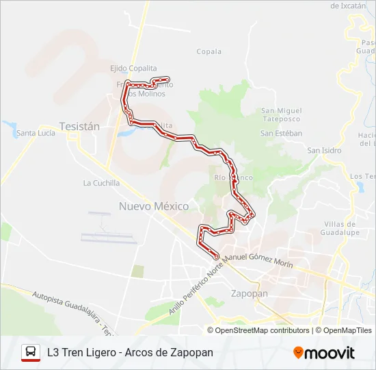 T08 - TRÉBOLES Bus Line Map