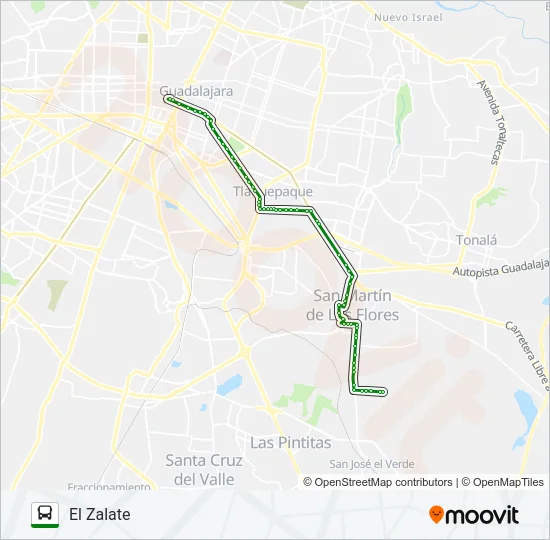 Mapa de C96 - LA NORIA de autobús