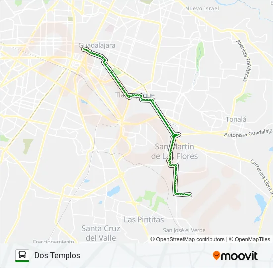 C96 - LA NORIA Bus Line Map