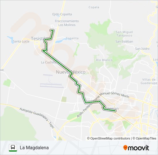 Mapa de T16-B/C06 - MAGDALENA de autobús