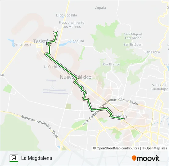 T16-B/C06 - MAGDALENA Bus Line Map