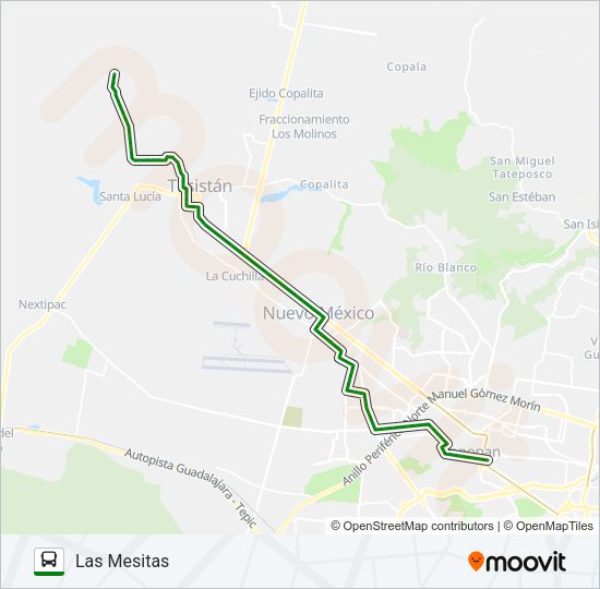 Mapa de T16-B/C08 - MESITAS de autobús