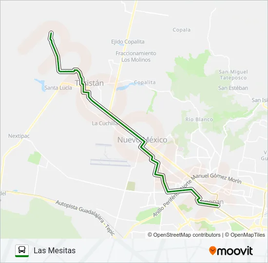 T16-B/C08 - MESITAS Bus Line Map