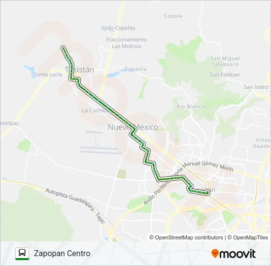 T16-B/C07 - VISTAS Bus Line Map