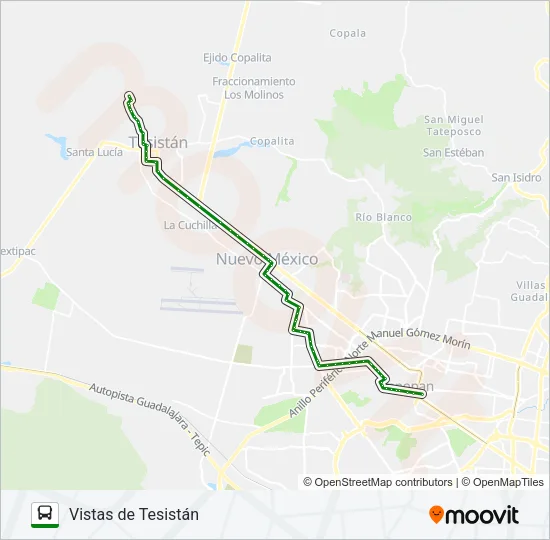 T16-B/C07 - VISTAS Bus Line Map